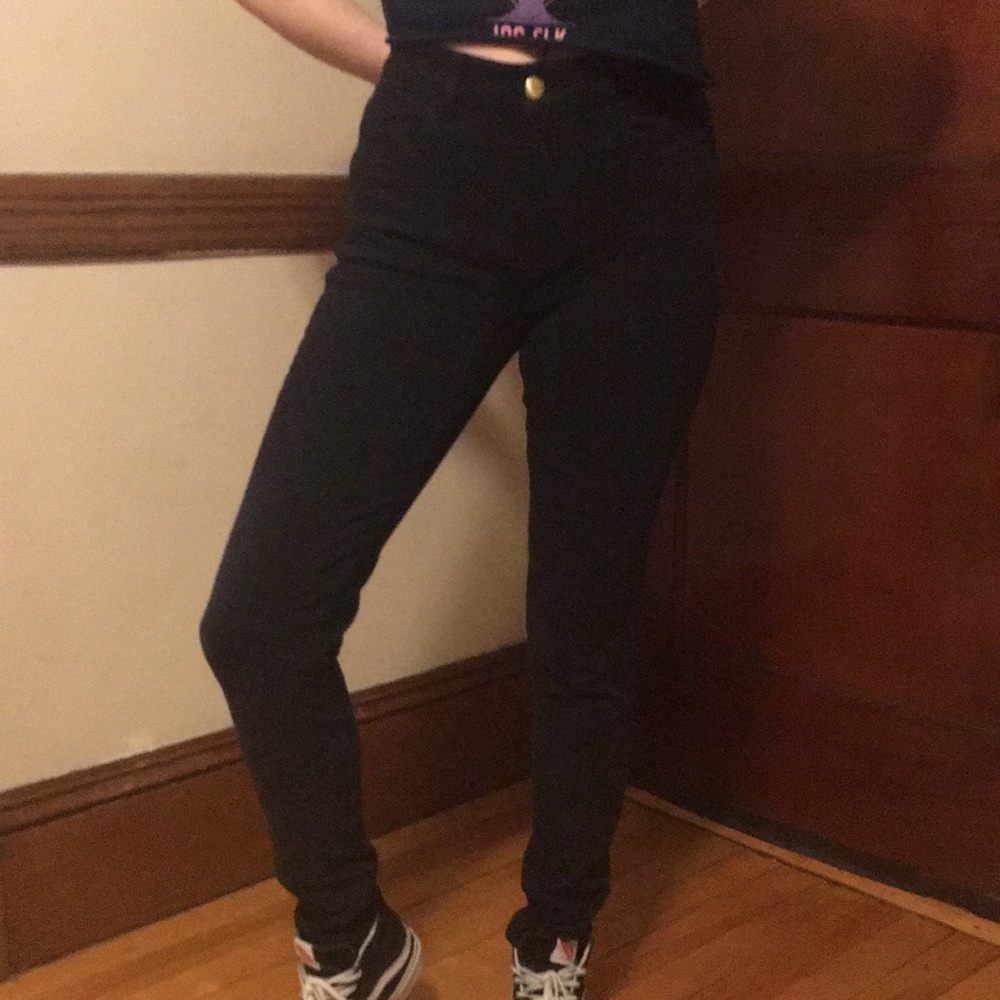 AEO Black Skinny Jeans Extra High Waisted